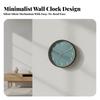 Silent Quartz Wall Clock Decorative Wooden Frame Battery-Powered