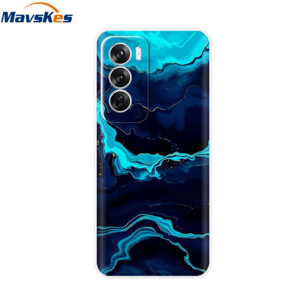 Чехол для OPPO Reno 12 Pro 5G Модный Цветочный Силиконовый Чехол для Телефона Для OPPO Reno 12 Чехол Reno12 Pro Бампер 2024 Мягкий Черный ТПУ Fundas
