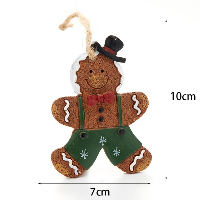 Подвесные украшения для рождественской елки, кулон в виде пряничного человечка из смолы, веселые рождественские украшения для дома, рождественские подарки Navidad Noel