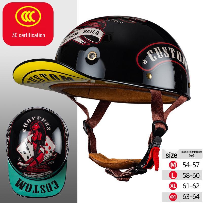 Ретро Шлем для езды на электромобиле - Унисекс, Легкий, Всесезонный