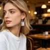 Серьги в форме книги Деликатная работа Модный аксессуар для ушей Женские серьги Подходят для подарков