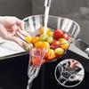 Multifunctional Resistant Sink Strainer Leftover Drain Basket Fruit and Vegetable Washing Basket Hanging Drainer Rack Kitchen Accessories