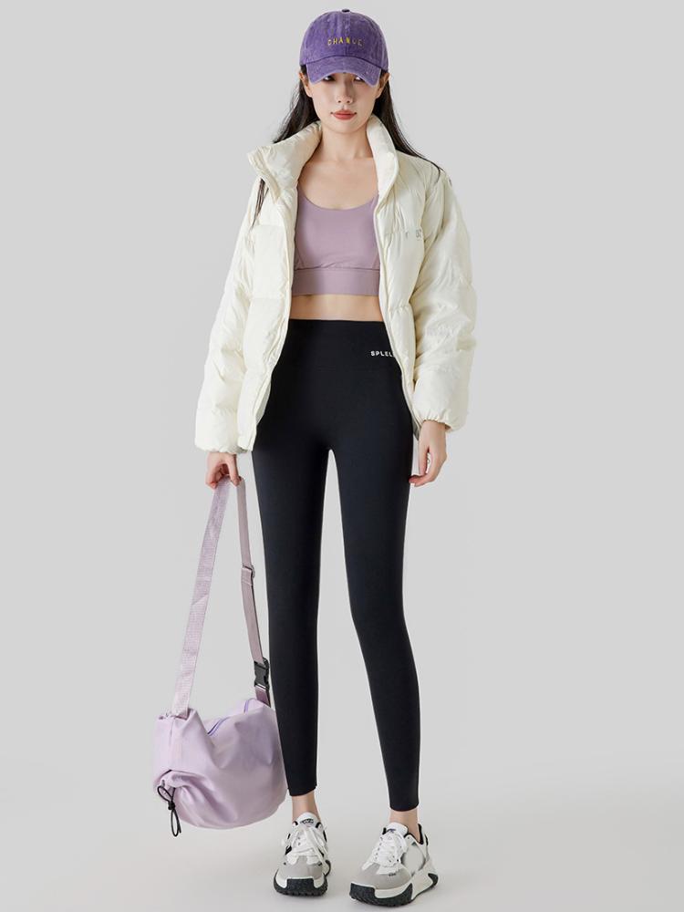 Autumn Winter Alpaca Velvet Shark Leggings Women Thick Warm Leggings High Waist Seamless Slim-Fit Thermal Pants