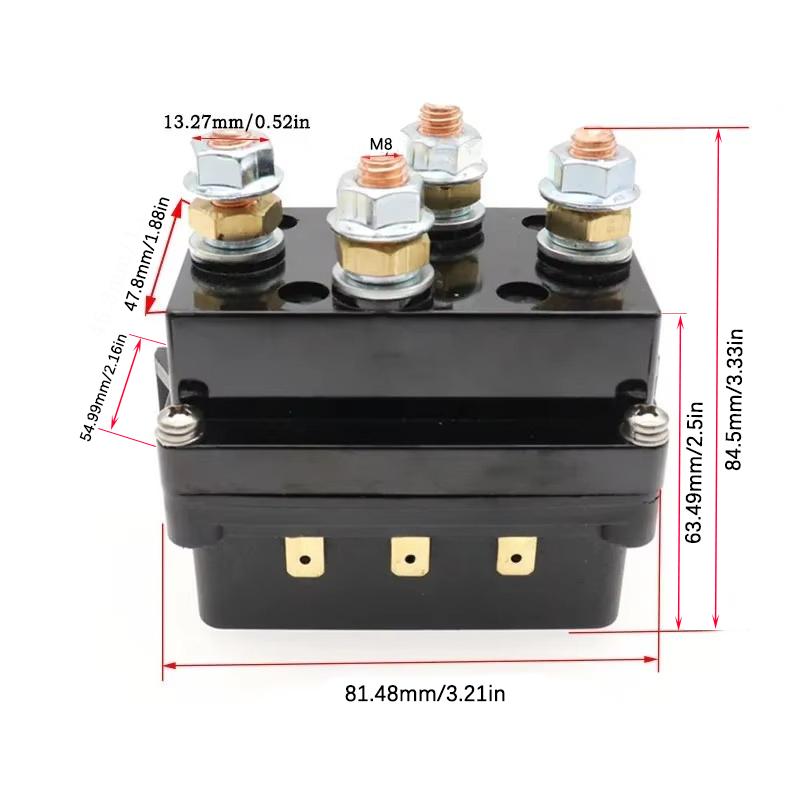12V Winch Controller Solenoid 500A DC Switch 4WD 4x4 Boat ATV Control Relay 17,000lbs Capacity Heavy Duty Upgrade