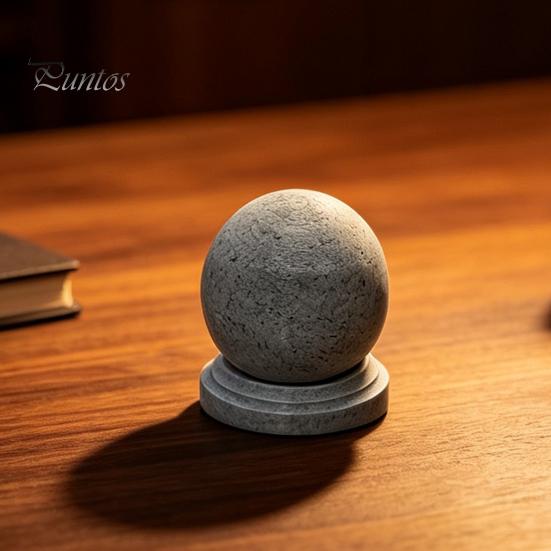Креативный подарок для дома 3D-печатная каменный шар Шкатулка, Резьбовая сфера Контейнер Уникальное решение для рабочего стола Стол, Мини-круглый органайзер для украшений,