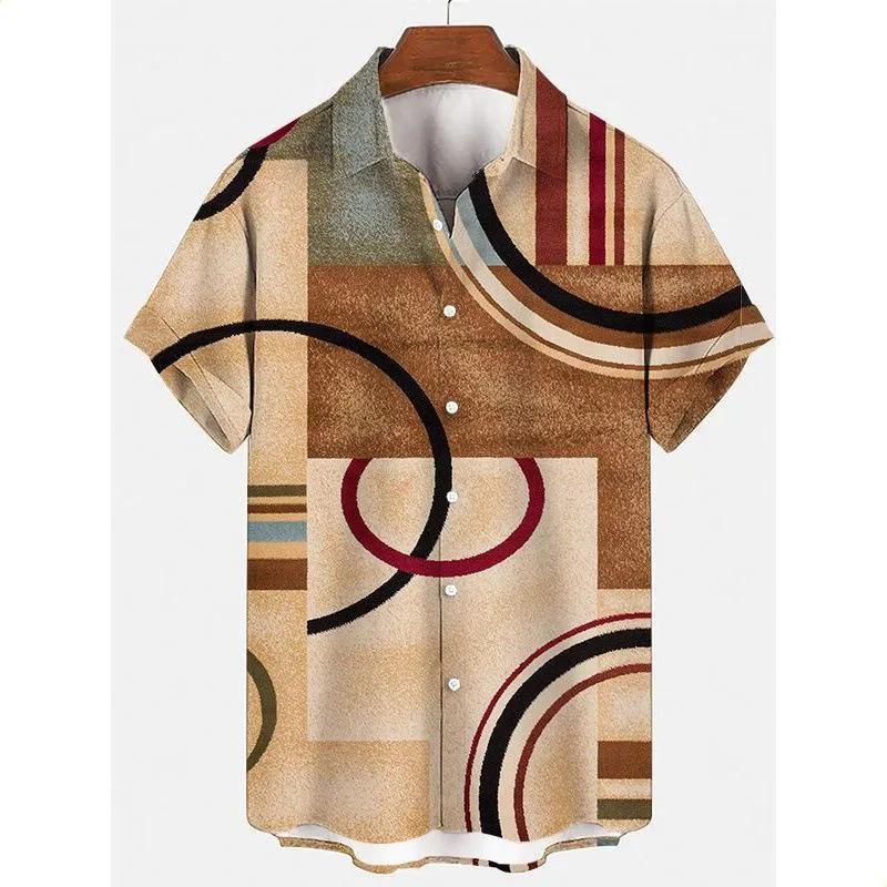 New fashion trendy men's casual loose short-sleeved shirt