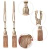 1 Pair Home Decor Large Simple Tie Backs Holder Strap Tassel Curtain Rope Braided Tiebacks