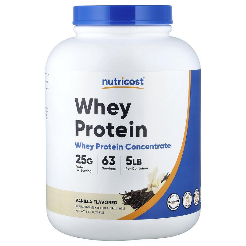 Whey Protein Concentrate, Vanilla, 5 lb (2,268 g)