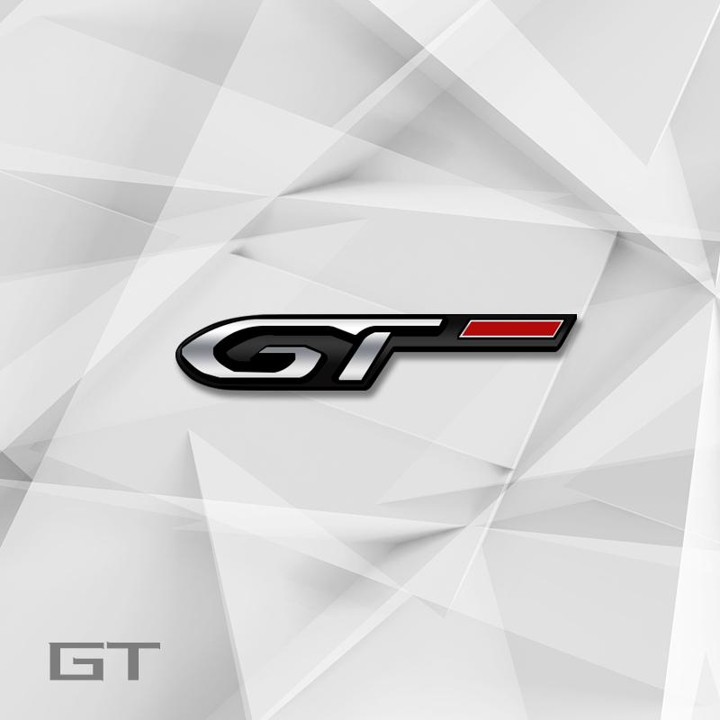 Zinc Alloy GT Badge Car Body Trunk Fender Adhensive Emblem 3D Decal Sticker For Peugeot 3008 301 206 GT 208 508 308 2008 RCZ