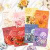 10 pcs Gilded flowers Plant Stickers Adhesive Diy Hand Account Diary Album Planner Scrapbooking material Junk Journal Supplies