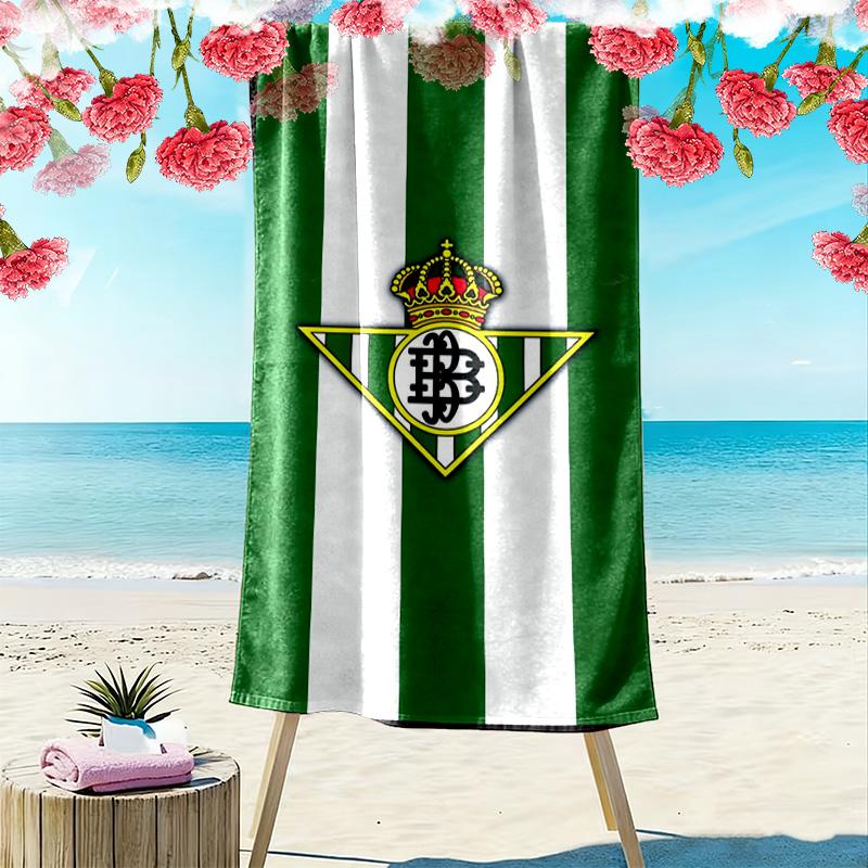 Пляжное полотенце с принтом Real Betis, Большое мягкое быстросохнущее полотенце для пляжа, кемпинга, плавания