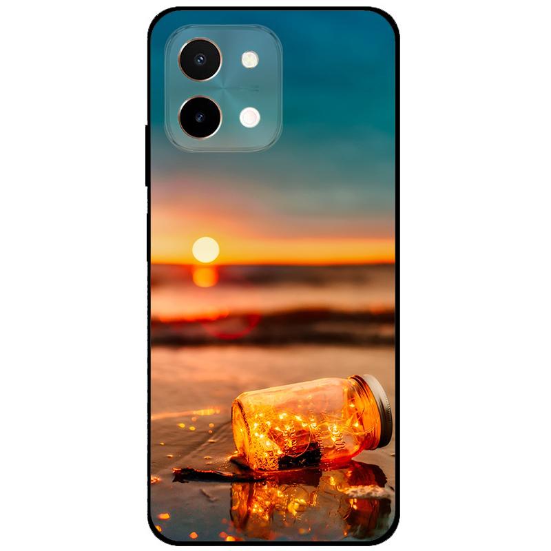 Чехол для Vivo Y28 4G 6.68'' Черный ТПУ Силикон Мультяшная Защитная Крышка для VivoY28 Y 28 4G Ударопрочный Capa Волк Животные Мягкий Чехол