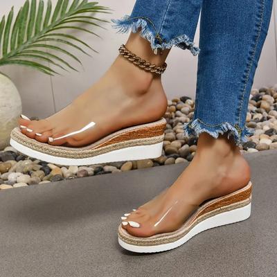 Модная обувь женская 2025 лето уличные с открытым носком женские шлепанцы на платформе повседневные шлепанцы женские сандалии с бантом большие размеры танкетки zapatos