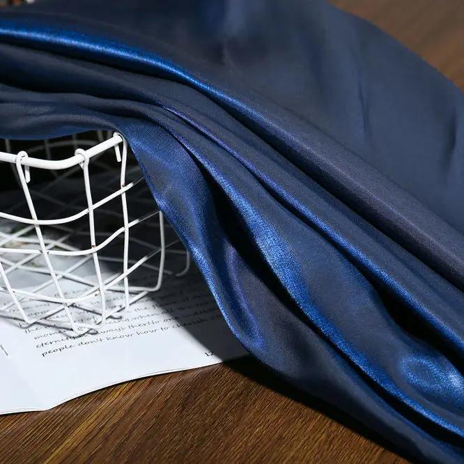 Smooth Gradient Reflective Fabric Shiny Per Meter for Shirt Skirt Wedding Dress Doll Clothes Diy Sewing Designer Cloth Soft Blue