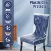 2/6Pcs Transparent Plastic Chair Cover Waterproof Dustproof Dining Room Chair Cover Thicken Scratch Resistant Seat Protector