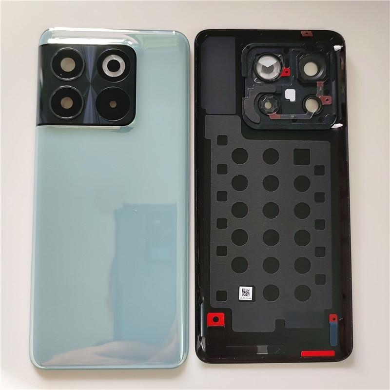Для OnePlus 10T 5G Стеклянная Задняя Крышка Аккумулятора Жесткая Задняя Панель Корпуса + Клей + Крышка Объектива Камеры