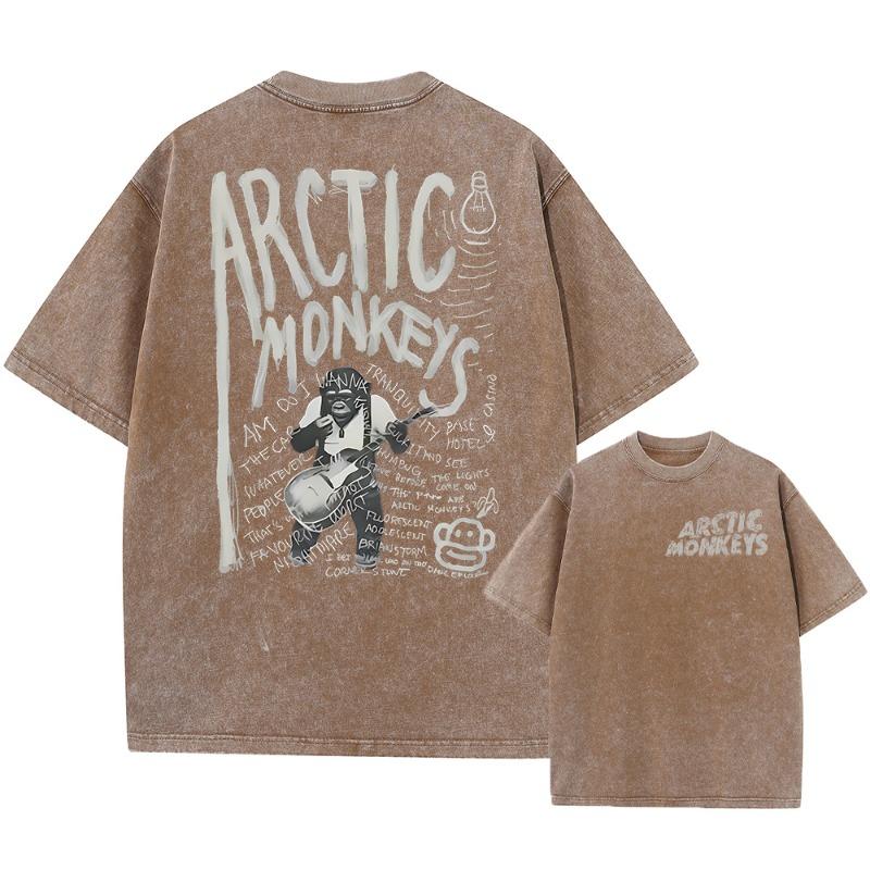 Футболка с графическим принтом музыкального альбома Arctic Monkeys в стиле ретро, мужская винтажная футболка большого размера с коротким рукавом в стиле хип-хоп 2000 года