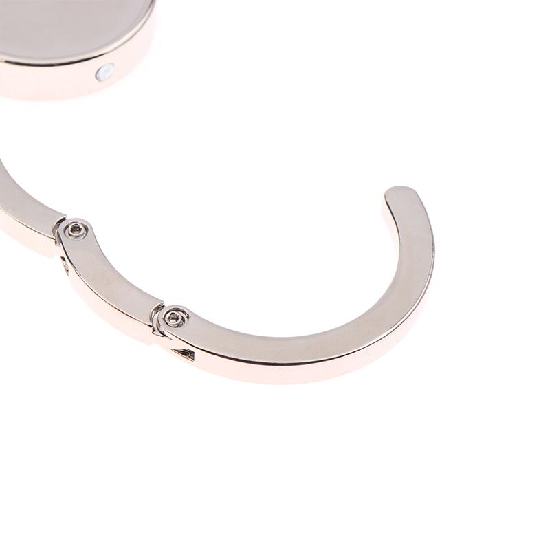 Простой круглый металлический складной крючок-держатель для сумки, портативные крючки для сумок, брелок, подвески для стола, многоцелевой нескользящий крючок