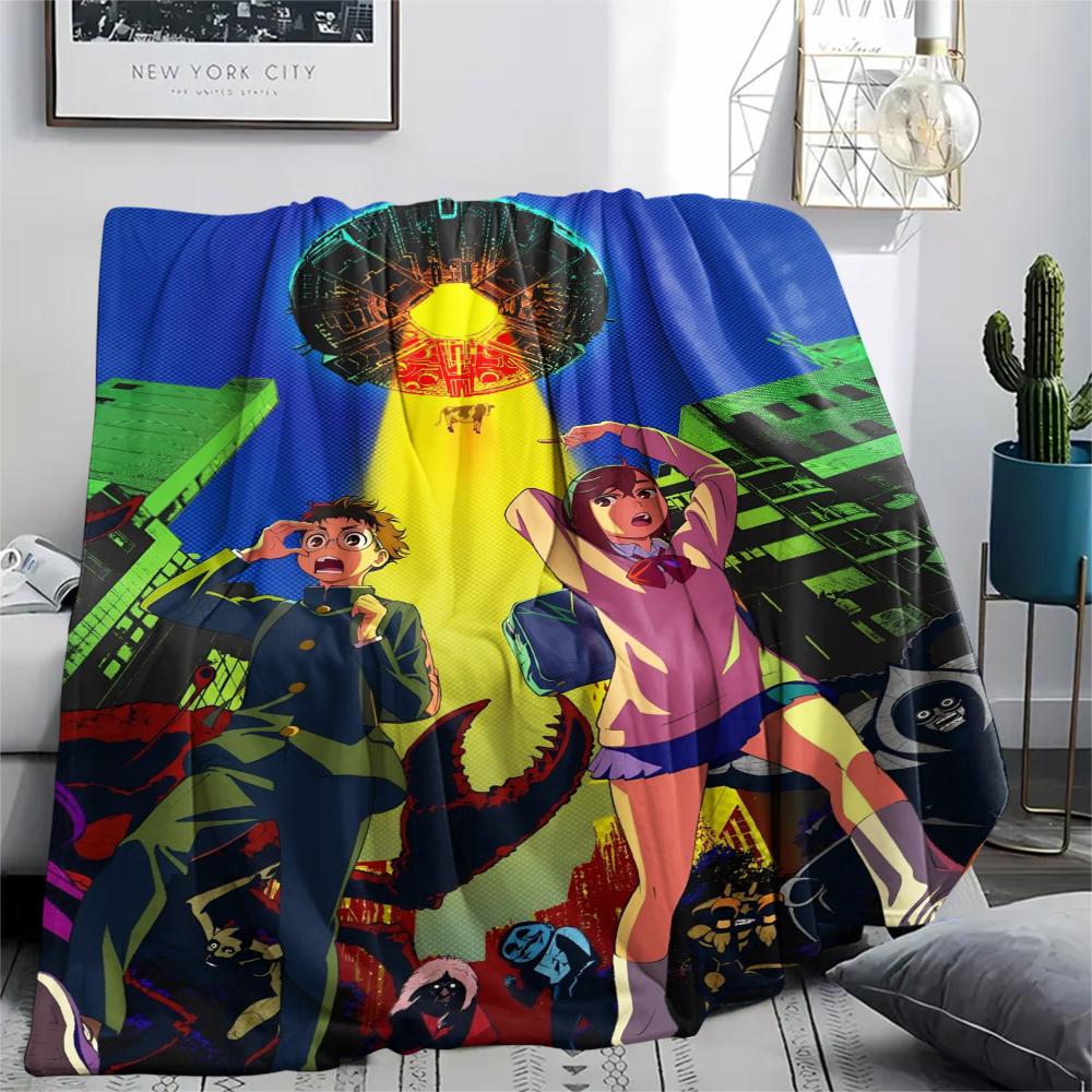 1Pc Dandadan Anime Print Flannel Blanket, High quality Comfortable for All Seasons, Home Decor, Warmth and Comfort, Perfect for Christmas Gifts 33