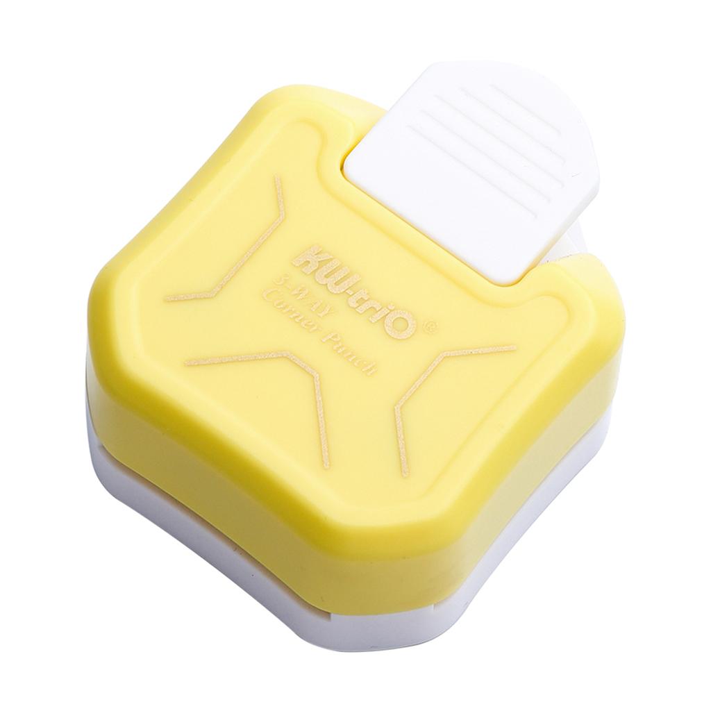 KW-trio 3-in-1 Corner Rounder Punch R4/R7/R10mm Round Corner Trimmer Cutter for Card Photo Paper Laminating Pouches