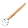 Danish Dough Whisk Stainless Steel Dutch Style Bread Dough Hand Mixer Wooden Handle Kitchen Baking Tools Pastry Dough Blender