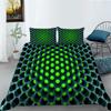 3D Digital Printed Bedding Honeycomb Pattern Down Duvet Cover Set Bedroom Duvet Cover Pillowcase Single/double Bed Full Size Home Decoration