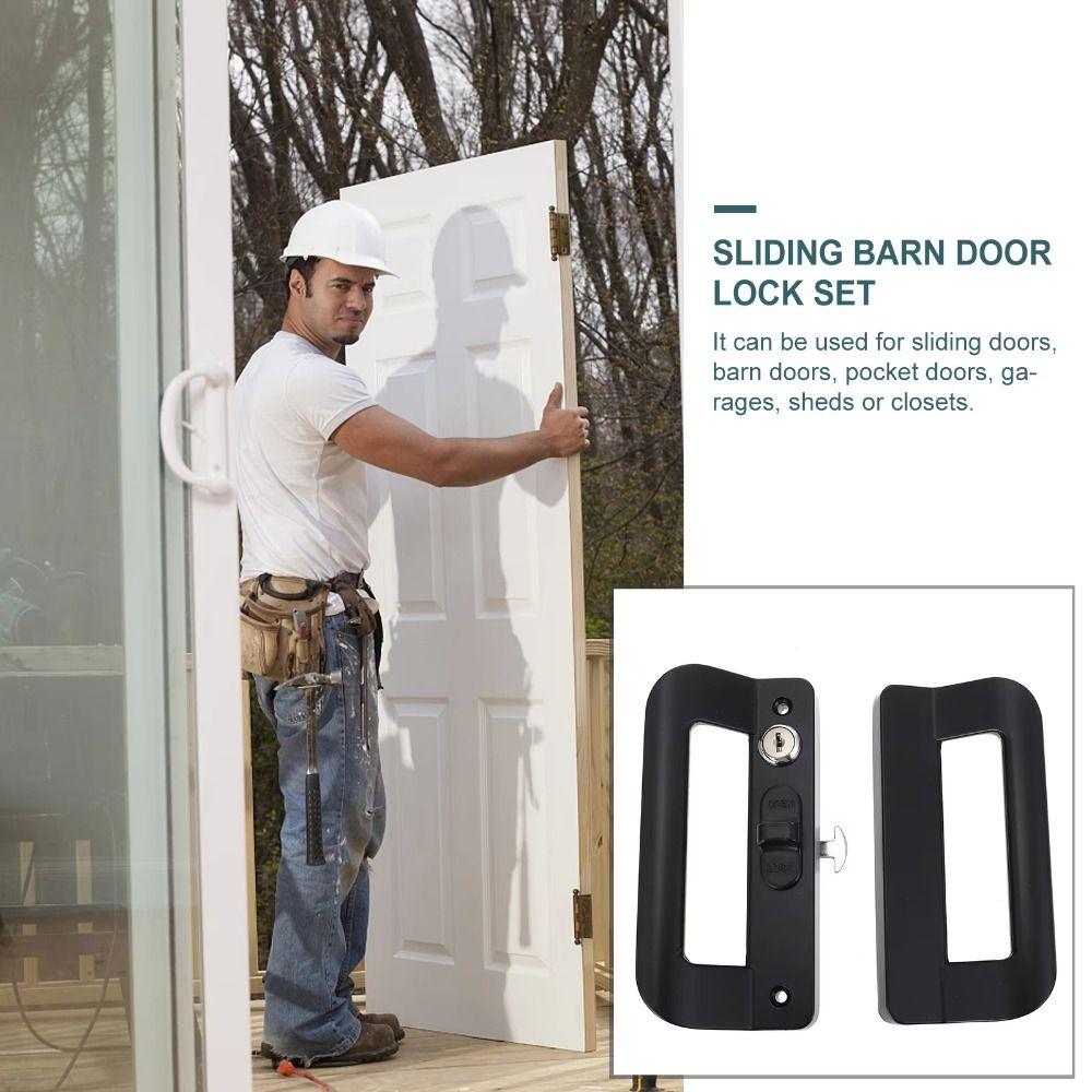 Aluminum Zinc Zinc Alloy Anti-theft Door Lock Set with Key Flush Lock Kit Barn