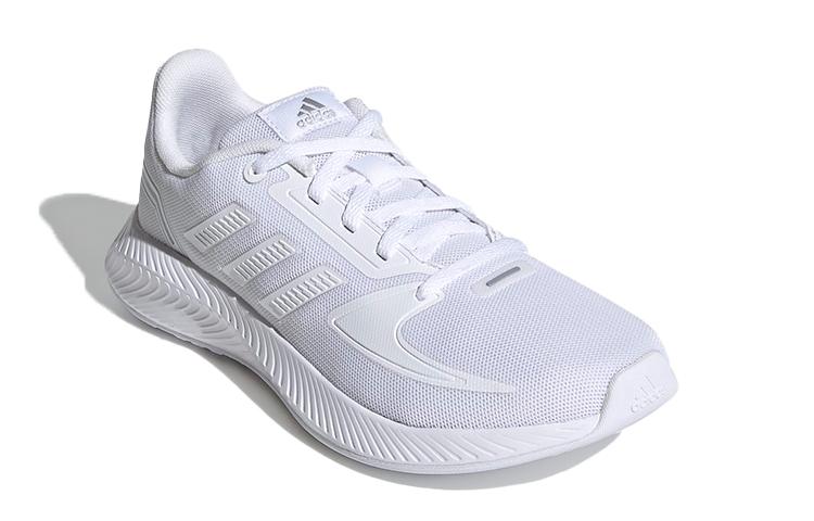 adidas Neo Runfalcon 2.0 K Дышащие Низкие Детские Беговые Кроссовки Бело-Серые Детские FY9496