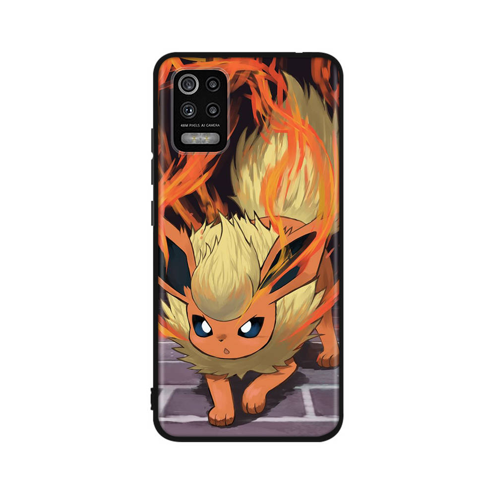 Чехол CT55 Eevee Pokemon для iPhone 16 15 Plus 14 13 12 11 Pro 8 7 6S 6 SE 5S X XR XS Max Realme C30 C33 C31 9I Huawei P30 черный мягкий чехол