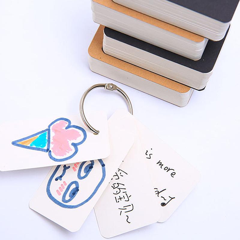 100 листов крафтовой бумаги, пустые карточки, с кольцами для переплета, спиральные блокноты, мини-блокноты, учебные карточки, книга, кавайная канцелярия