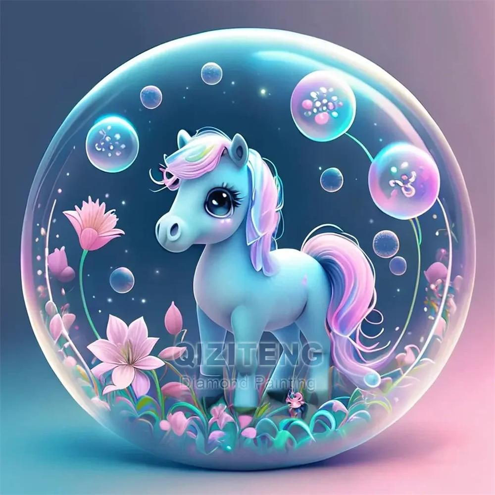 5D AB Diamond Painting Unicorn Tiger Dog Glass Ball Animal Picture Cross Embroidery Mosaic Kit Hobbies Diy Decoration