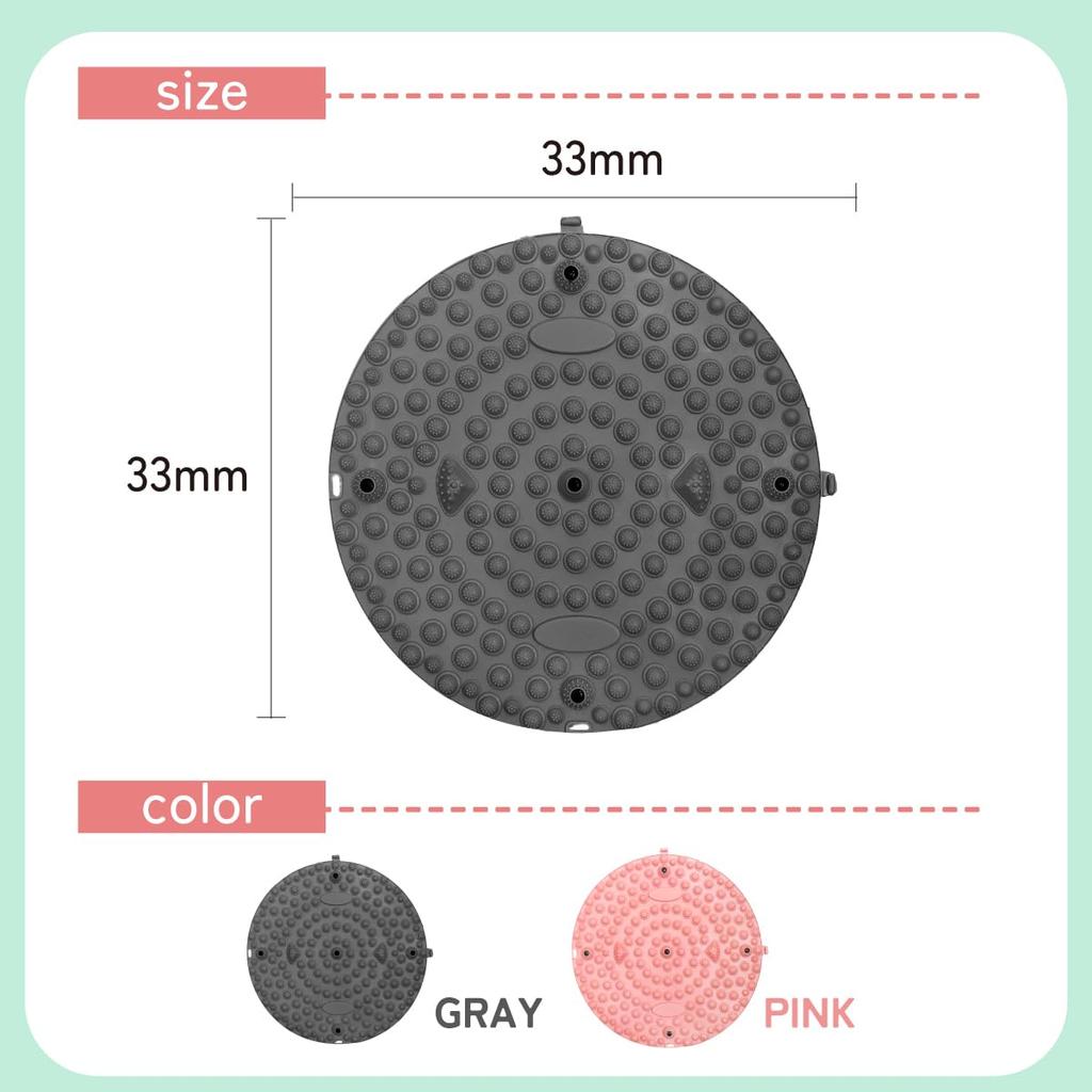 SELENEFF 33cm Foot Reflexology Acupressure Pain Fatigue Foot Foot Gray Mat, Round, Magnetic, Board, Relief, Relief, Massager, Treadmill, Pressurized,