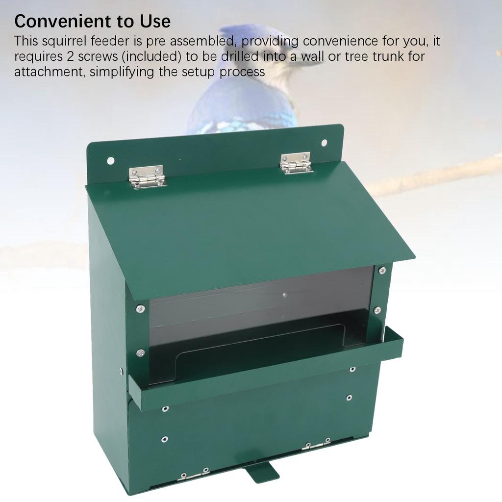 Металлическая кормушка для белок с прозрачной акриловой пластиной, стол для пикника для питомцев, собранный кормовой ящик для уличного сада