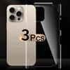 3 комплекта защитных пленок-рамок из гидрогеля для задней панели iPhone 16 Pro 15 14 13 12 Pro Max Plus. Полное покрытие экрана.