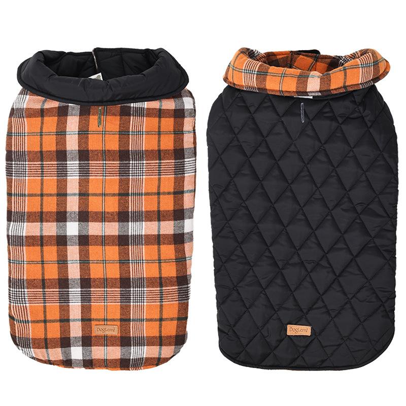 Pet Clothing Waterproof and Warm In Autumn and Winter, Big Dog Dog Clothes Fashion, Wearing Dog Clothes On Both Sides.