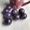 1pcs 2-2.5cm Natural Amethyst Quartz Stone Sphere Crystal Ball Fluorite D6W0