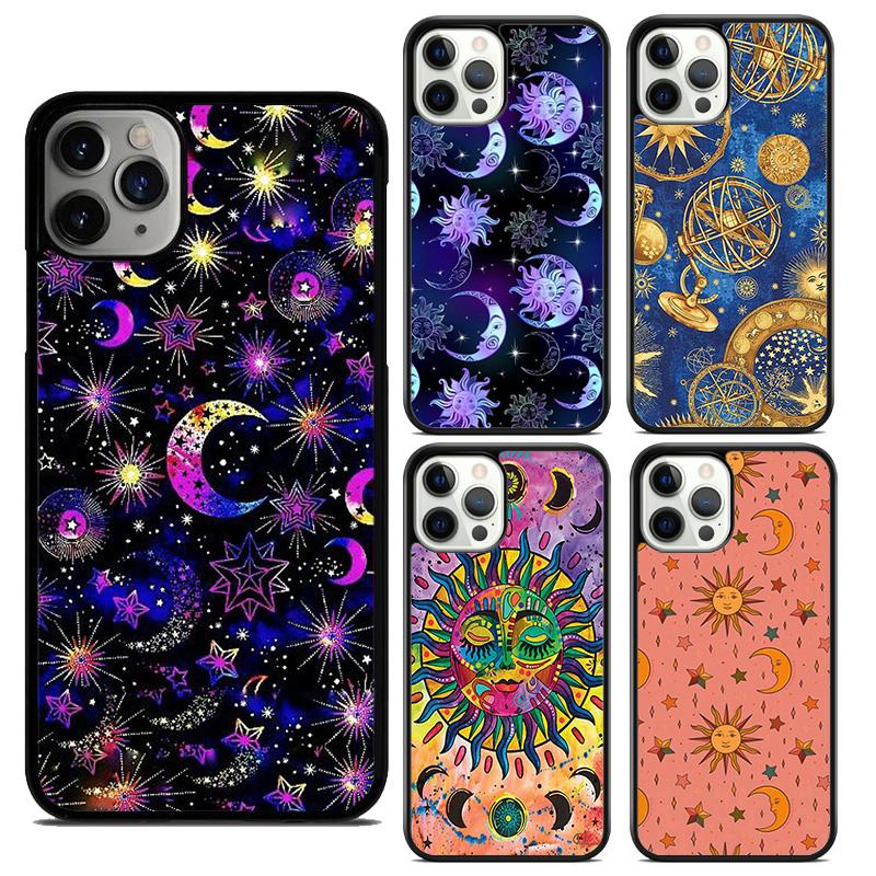 Чехол для телефона Звезда Солнце и Луна Для iPhone 17 Air 16 15 14 plus 11 12 13 pro max coque Оболочка Fundas
