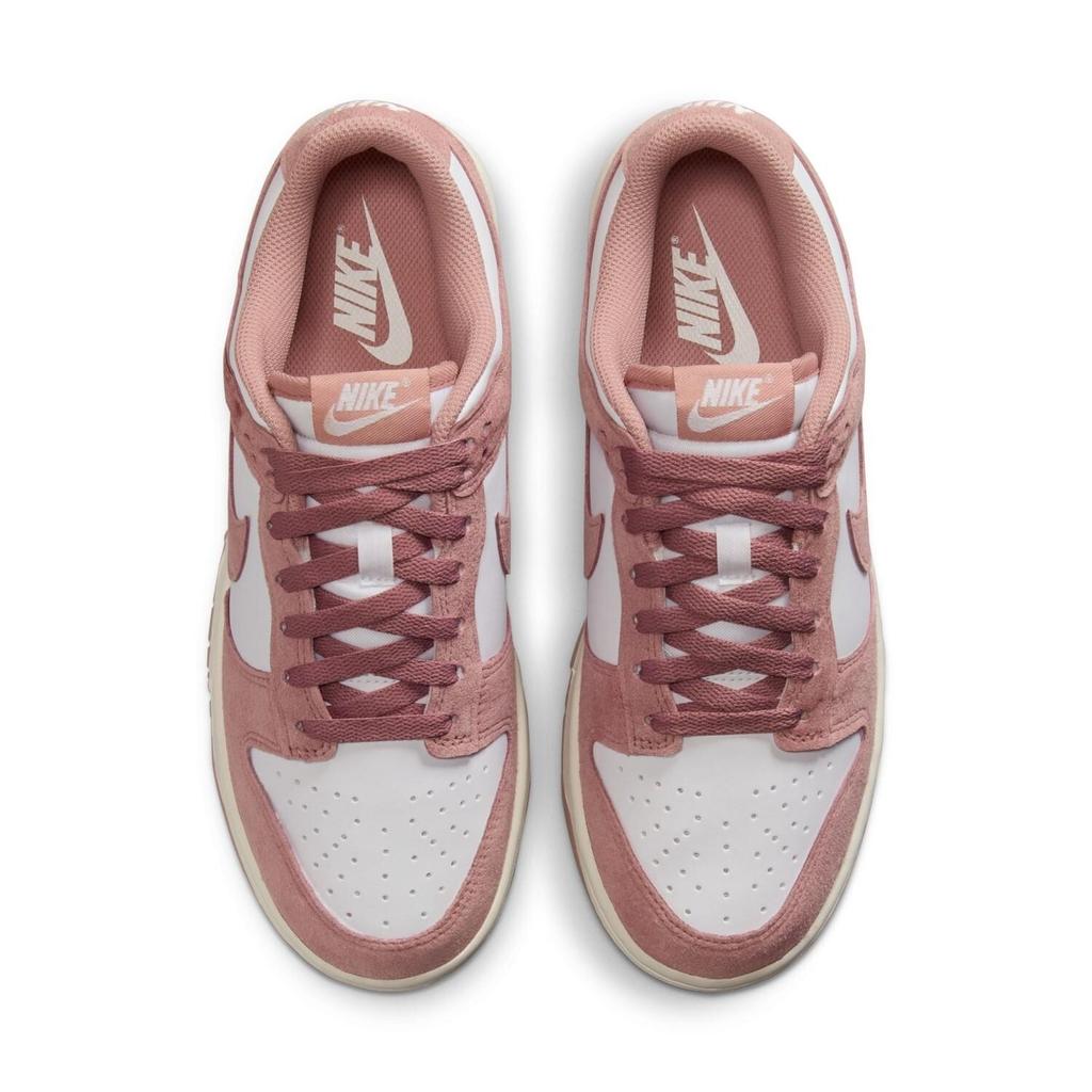 IB4417-102 NIKE DUNK LOW БЕЛЫЙ РОЗОВЫЙ (Женский)