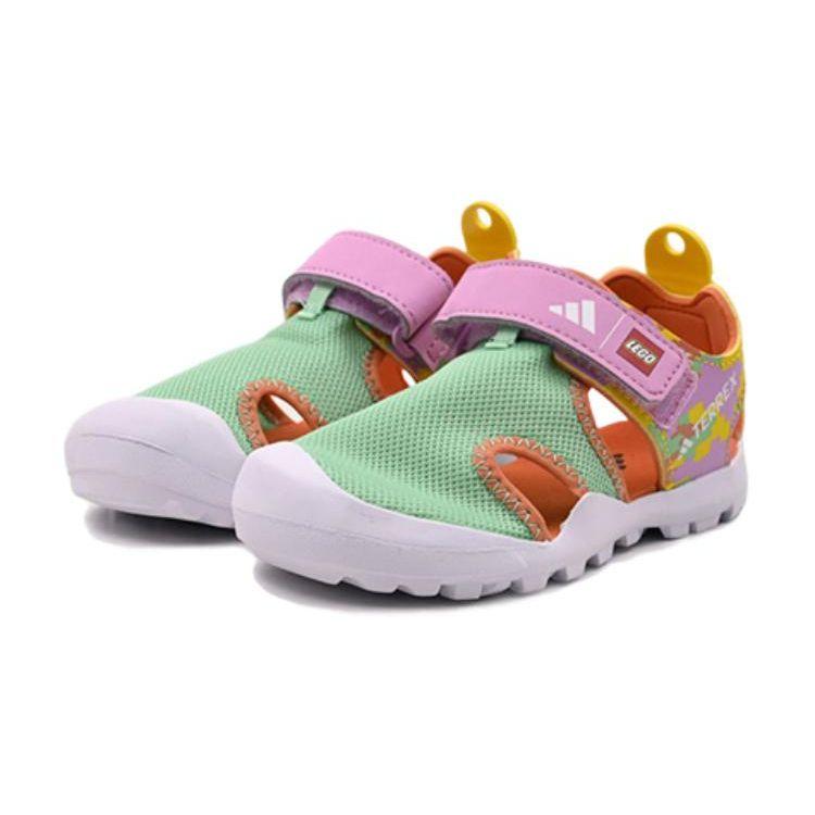 LEGO x adidas Terrex Captain Toey J Зеленый Светящийся Орхидея Детские Кроссовки Блаженство-Орхидея Полукоралловый HQ5848