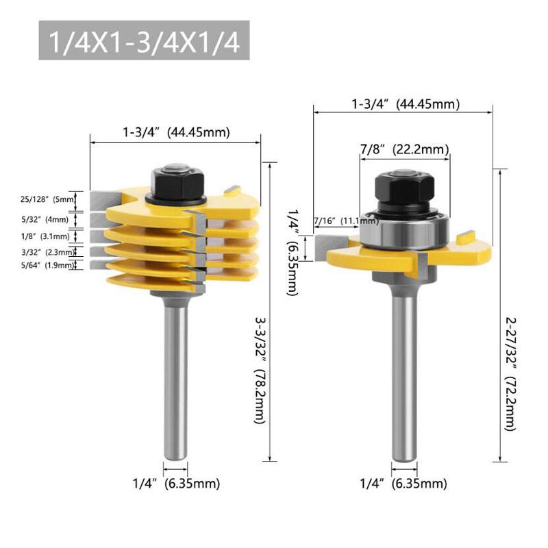 Набор фрез с 3 крыльями, 7 шт., лезвие, цементированные пазовые ножи, твердосплавные фрезы для дерева, 6 мм, 1/4 дюйма, 8 мм, 12 мм, 1/2 дюйма, хвостовик