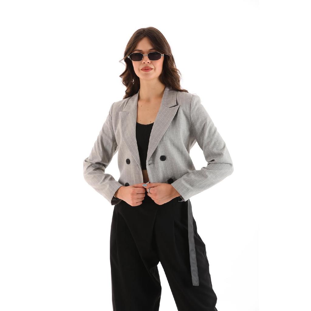 Women's Short Button-closed Blazer Jacket 245071 -