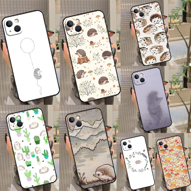 Чехол с ежиком и шариком для iPhone 12 13 Mini 11 14 Pro Max XS X XR Plus 15 16 Pro Max