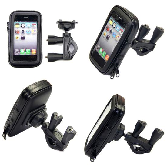 Waterproof Motorcycle Bicycle Phone Handlebar Mount Holder Bag Stand Bracket