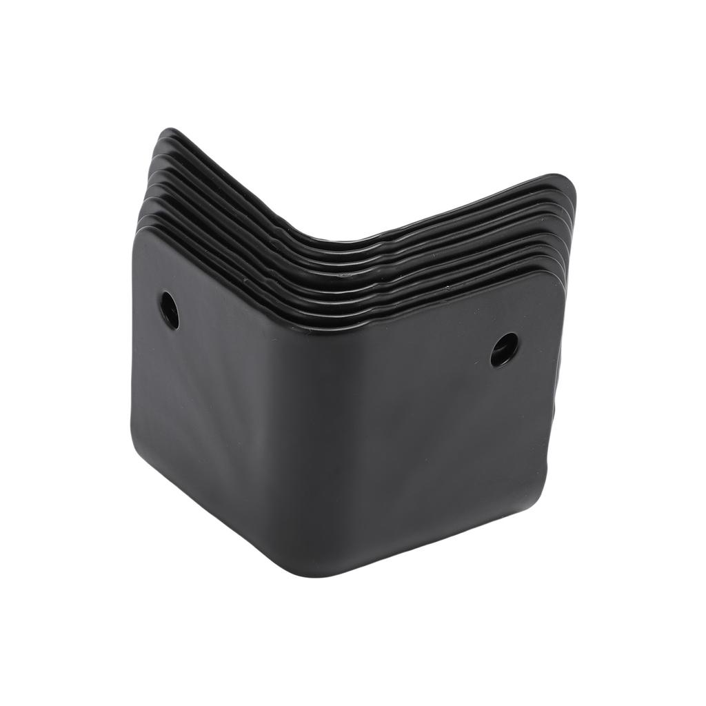 8pcs Corner Protector Black Bump Proof Metal Corner Guard for Speaker Guitar Amp Cabinet Furniture