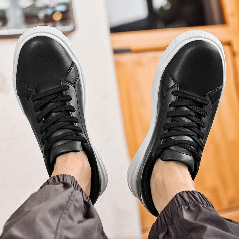 Fashion Men Invisible Height Increase Walking Shoes Breathable Lift Shoes Elevator Shoes for Fashion Men All-match Casual Sneakers 6 CM