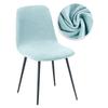 Velvet And Jacquard Short Back Chair Cover Bar Seat Covers Dining Covers Chair Stretch Dust Cover For Home Hotel Bar Wedding