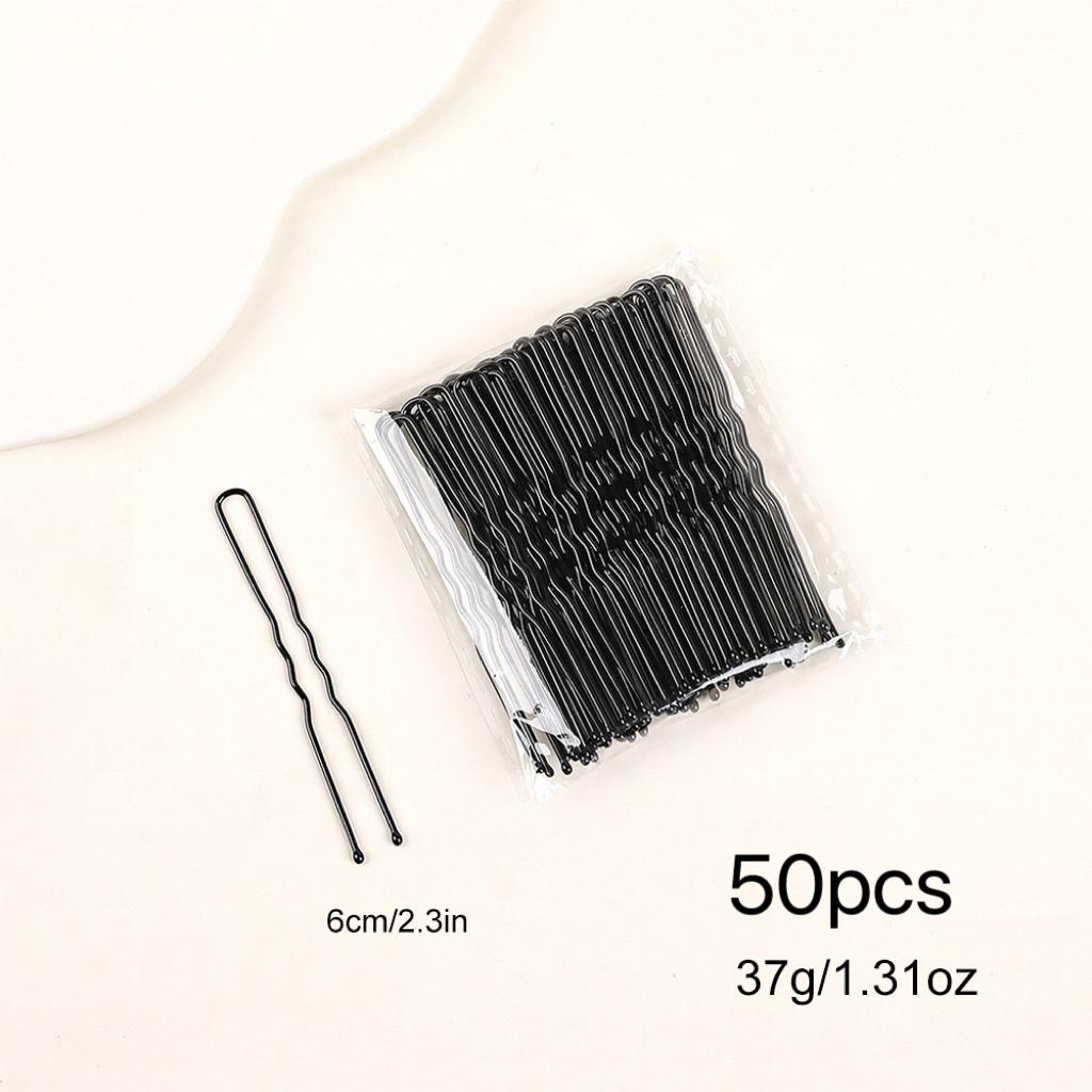 100 шт. шпилек-невидимок, 2,2", черный набор шпилек для волос, заколки для женщин, девочек, детей, парикмахерский салон, надежная фиксация, волнистая заколка, заколка для волос