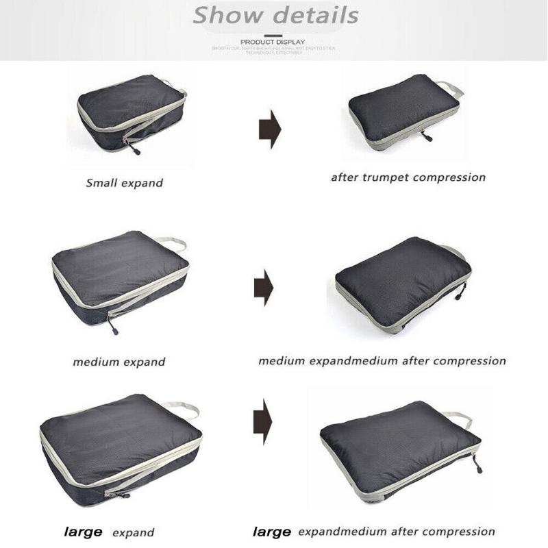 4 шт., компрессионные упаковочные кубики, расширяемые дорожные сумки для хранения, органайзер для багажа
