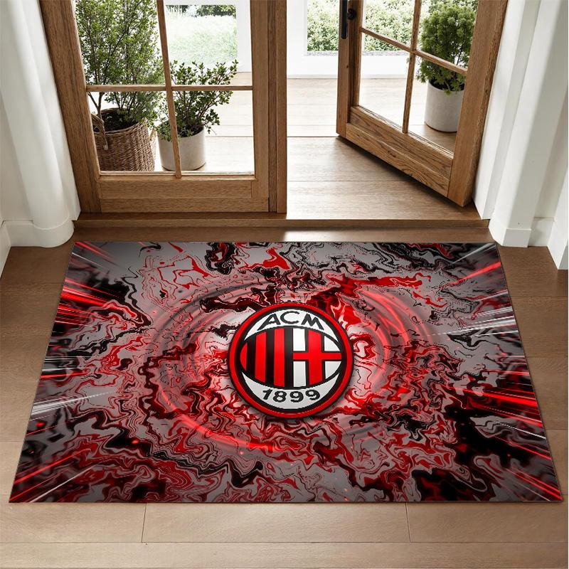 Ковер из хрустального велюра в дизайне AC Milan, мягкий декоративный коврик для прихожей спальни