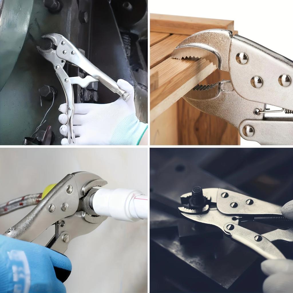 Heavy Duty Locking Pliers Repairs - Multifunctional Pressure Pliers with Adjustable Metal Face Clamp for Woodworking and Welding